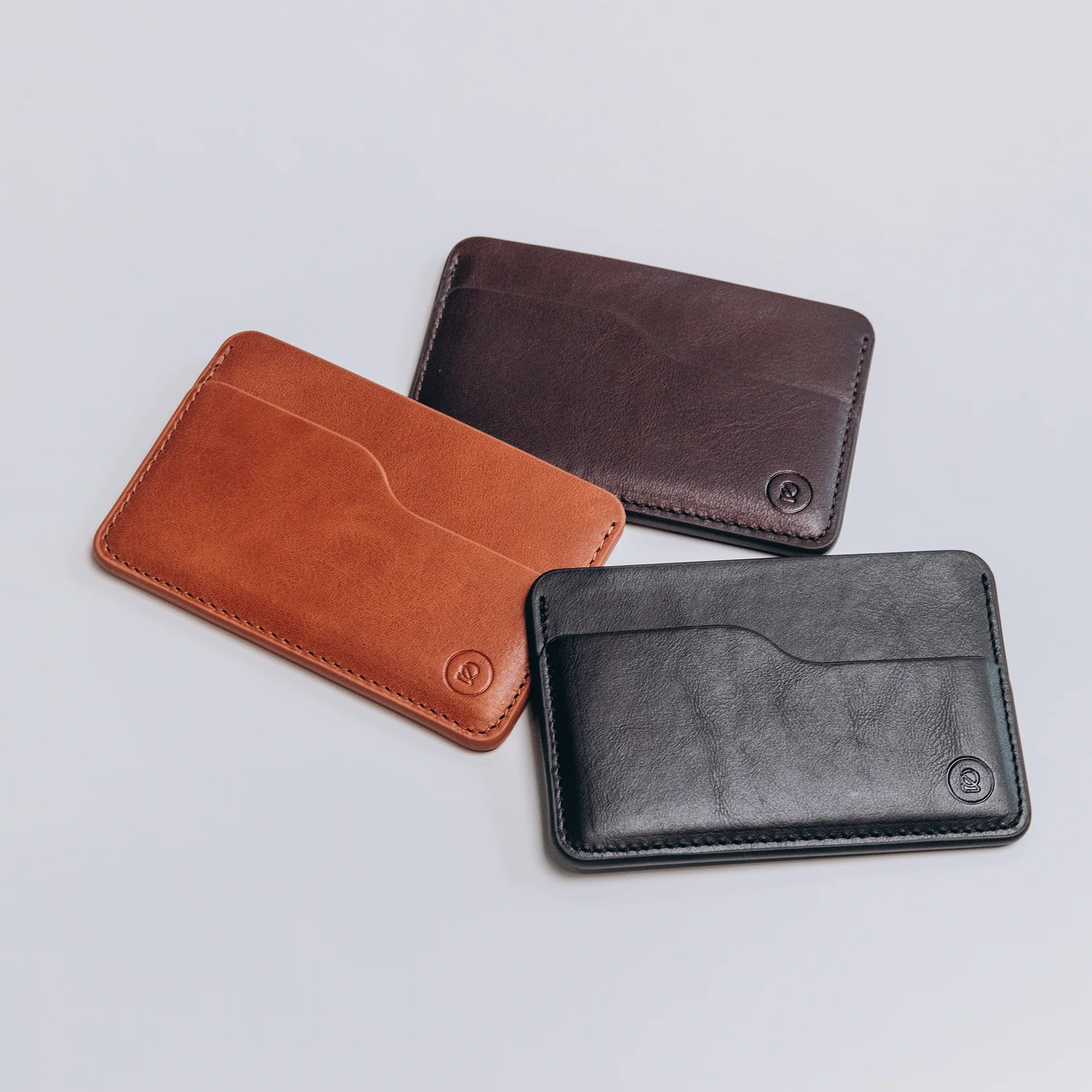 Leather Slim Cardholder - 3 Slots - Saddle Brown - Image 9