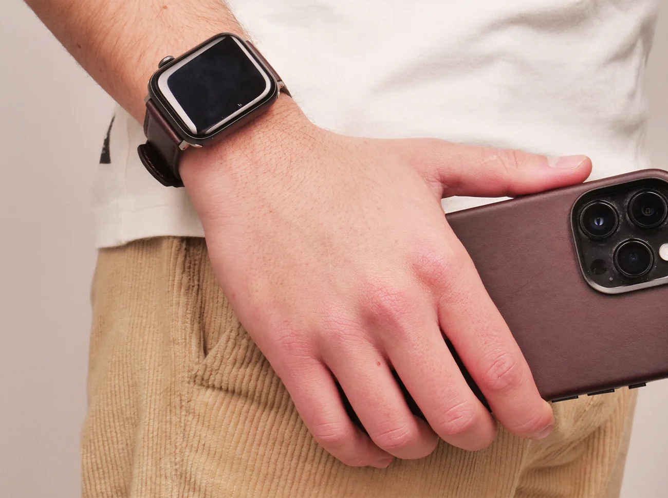 Luxury Leather Apple Watch Band Straps – Dark Brown - Image 4