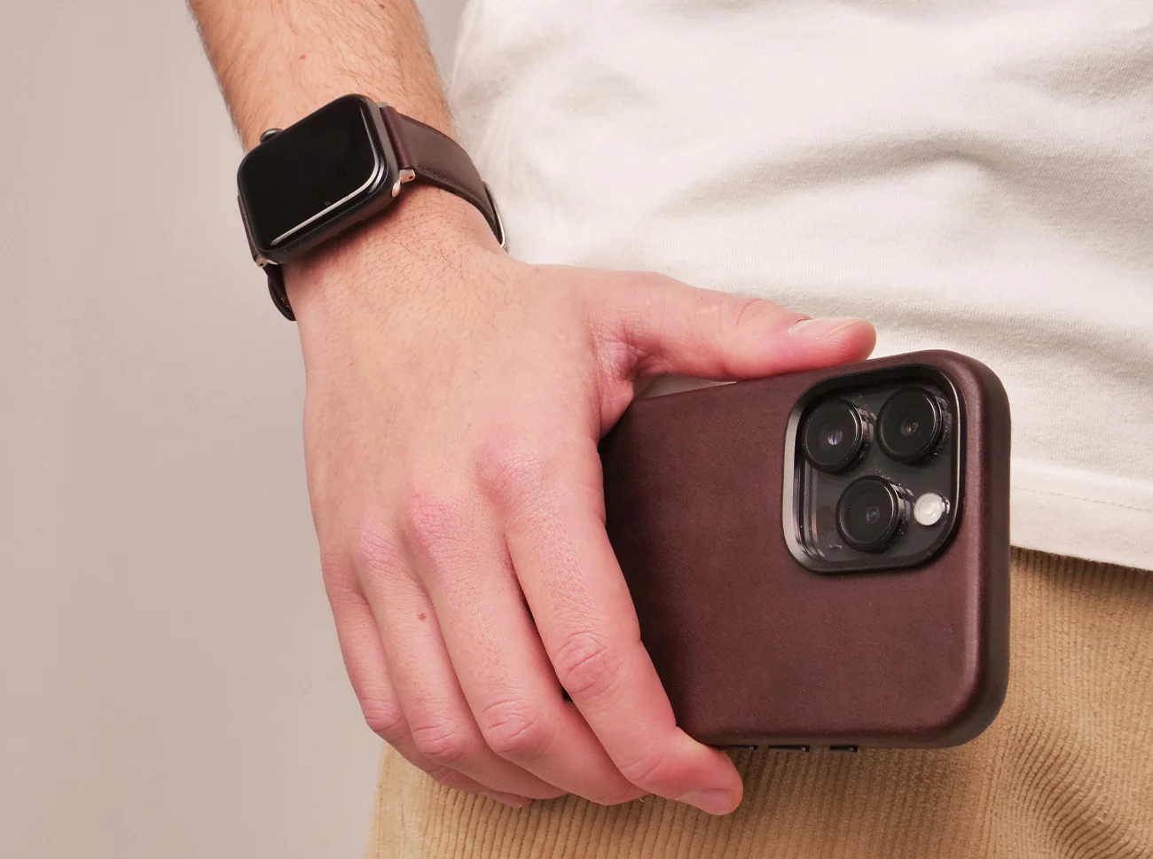 Luxury Leather Apple Watch Band Straps – Dark Brown - Image 5