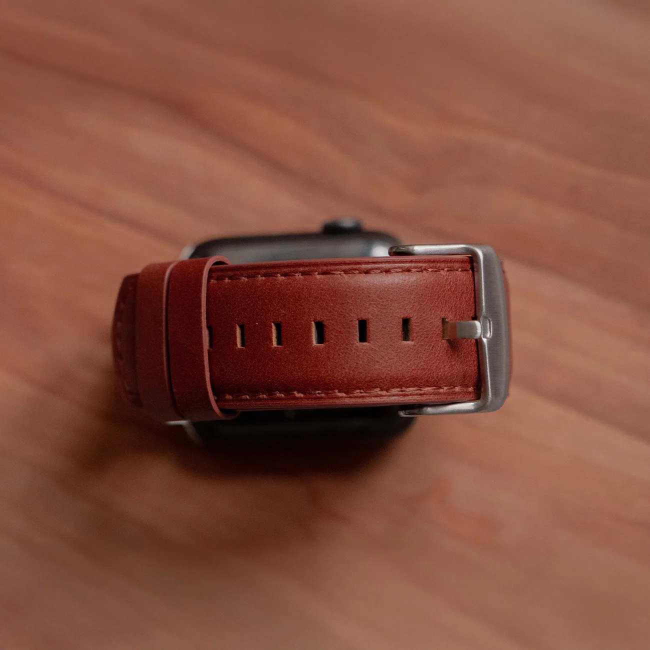Luxury Leather Apple Watch Band Straps – Saddle Brown - Image 4