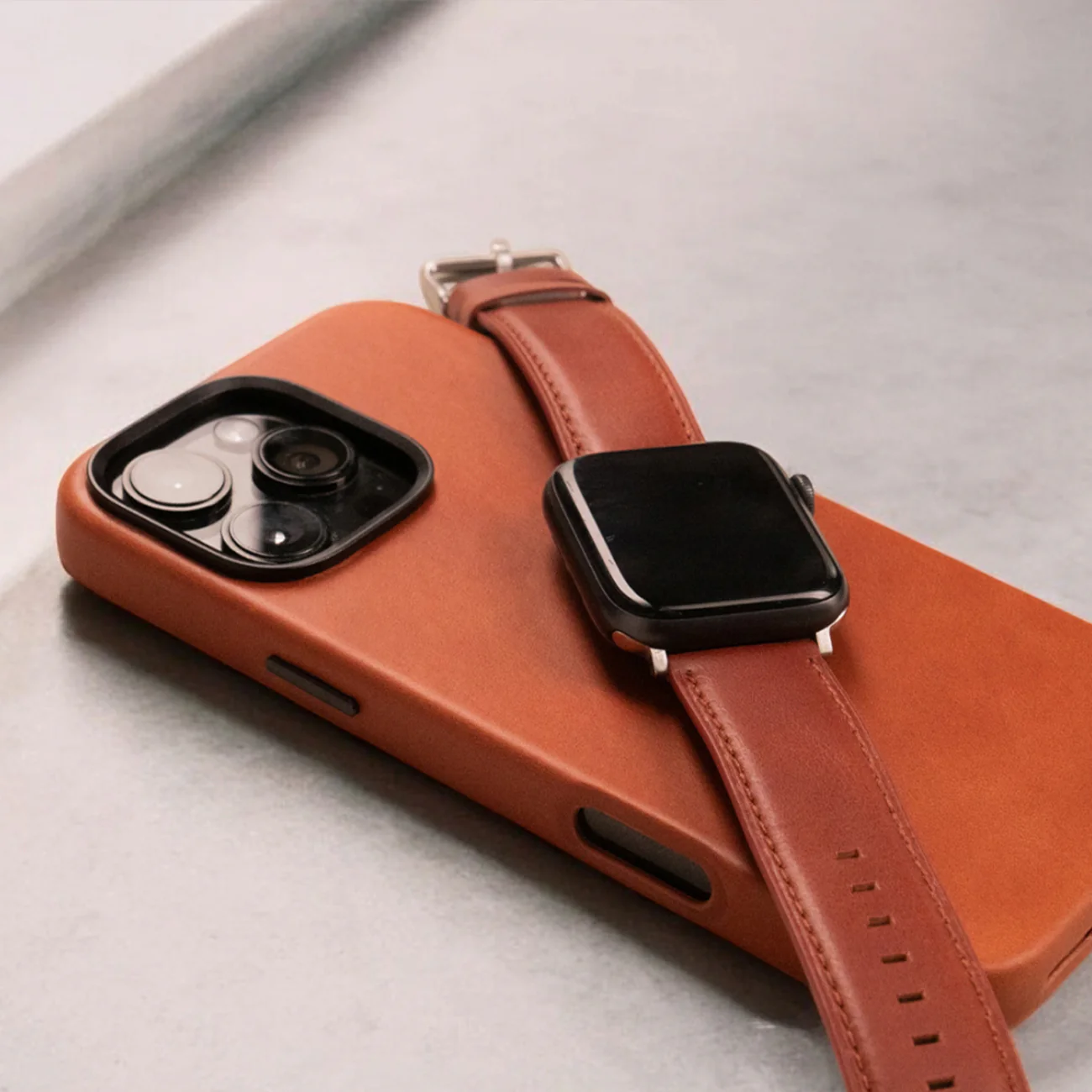 Luxury Leather Apple Watch Band Straps – Saddle Brown - Image 6