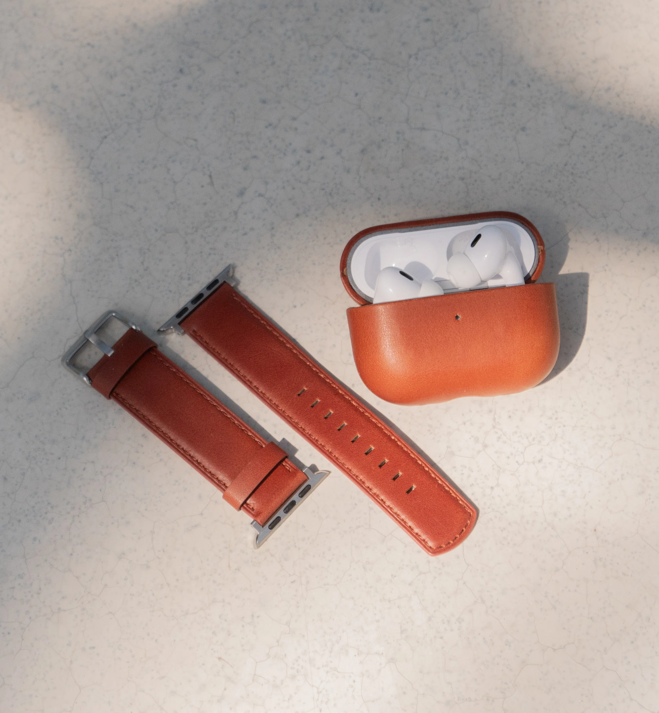 Luxury Leather Apple Watch Band Straps – Saddle Brown - Image 7