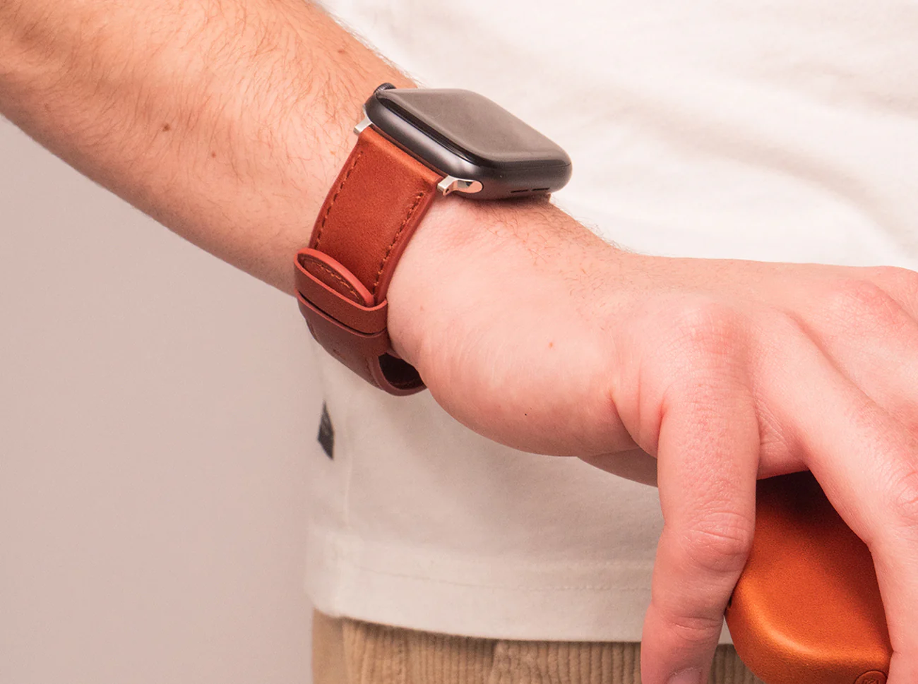 Luxury Leather Apple Watch Band Straps – Saddle Brown - Image 8