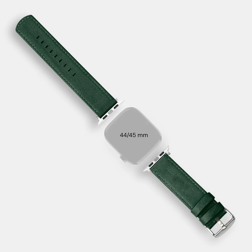 Luxury Nappa Leather Apple Watch Band Straps – Avocado Green - Image 3