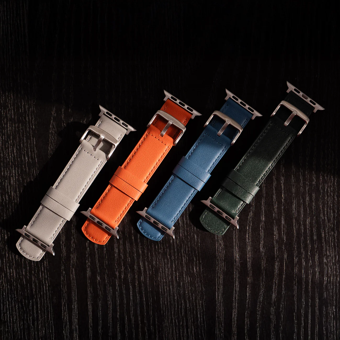 Luxury Nappa Leather Apple Watch Band Straps – Grey - Image 7