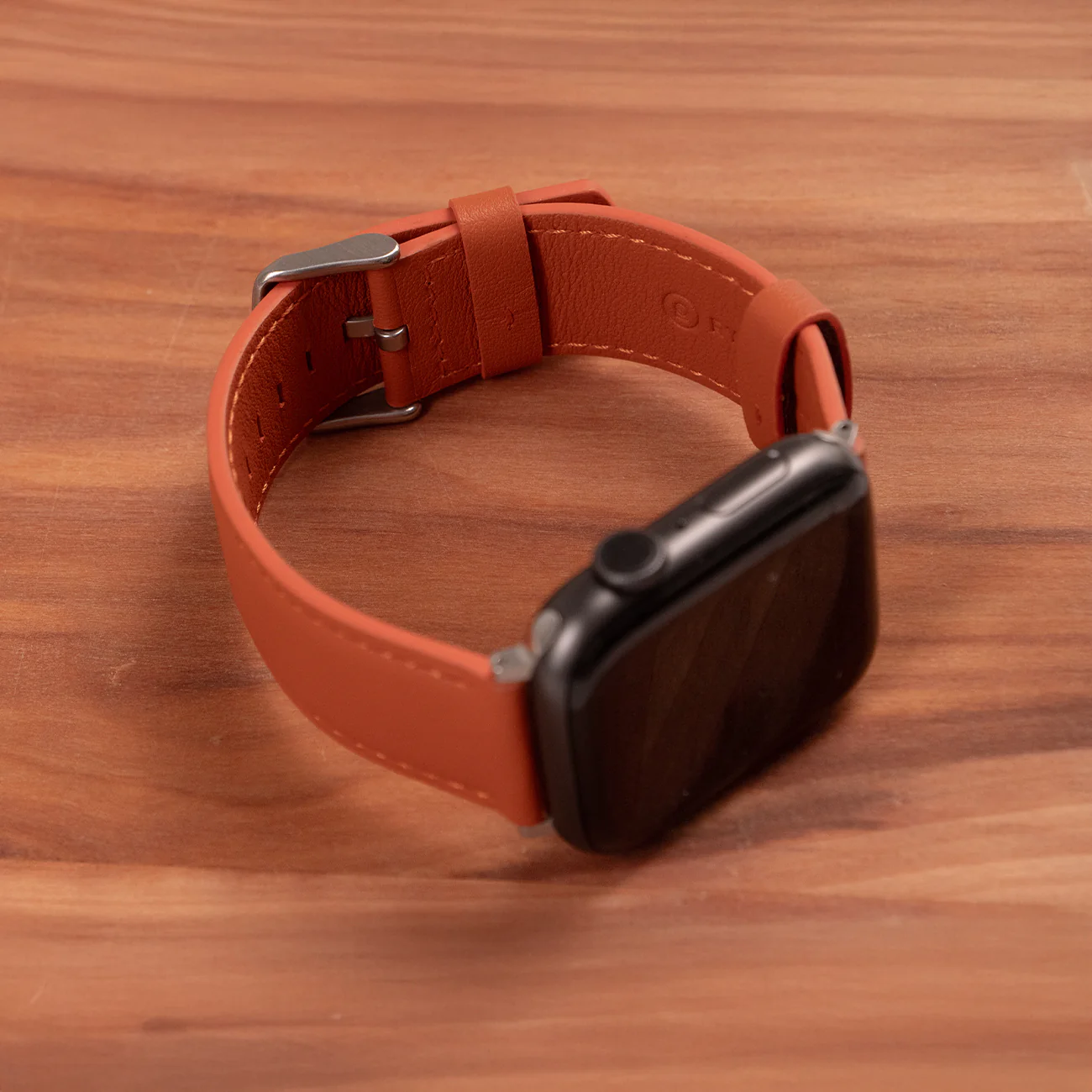 Luxury Nappa Leather Apple Watch Band Straps – Orange - Image 11