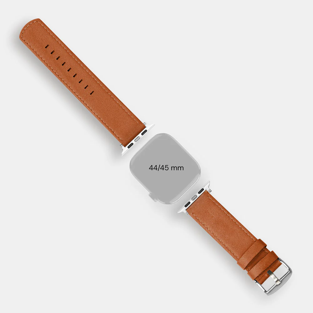 Luxury Nappa Leather Apple Watch Band Straps – Orange - Image 3