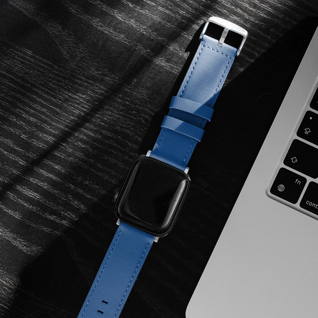 Luxury Nappa Leather Apple Watch Band Straps – Turquoise Blue - Image 4