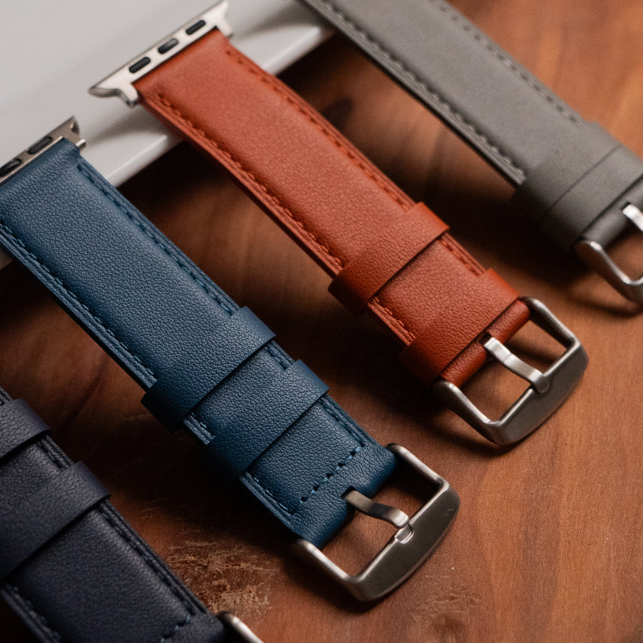 Luxury Nappa Leather Apple Watch Band Straps – Turquoise Blue - Image 6