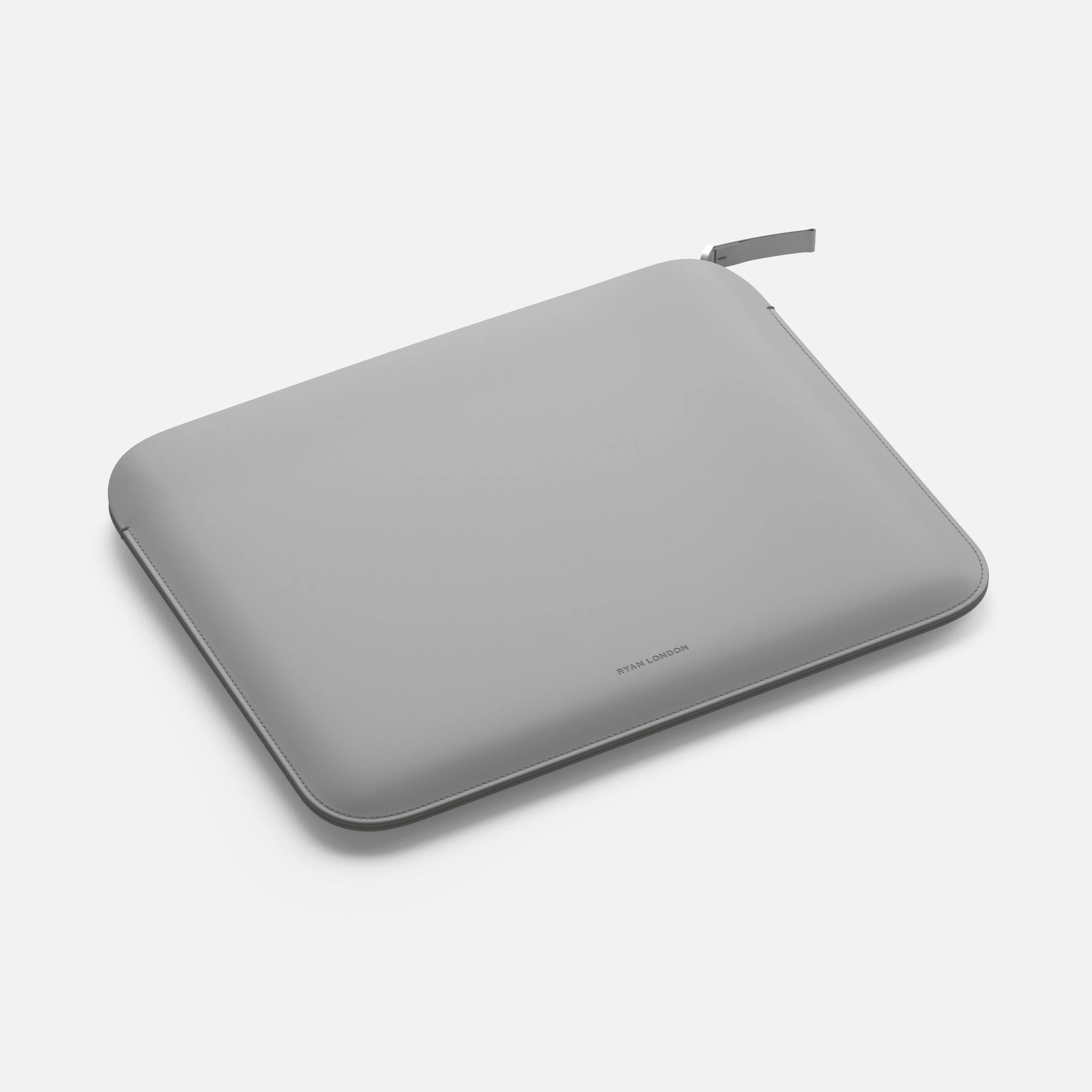 Luxury Nappa Leather iPad Air 11" sleeve with zip - Grey - Image 3