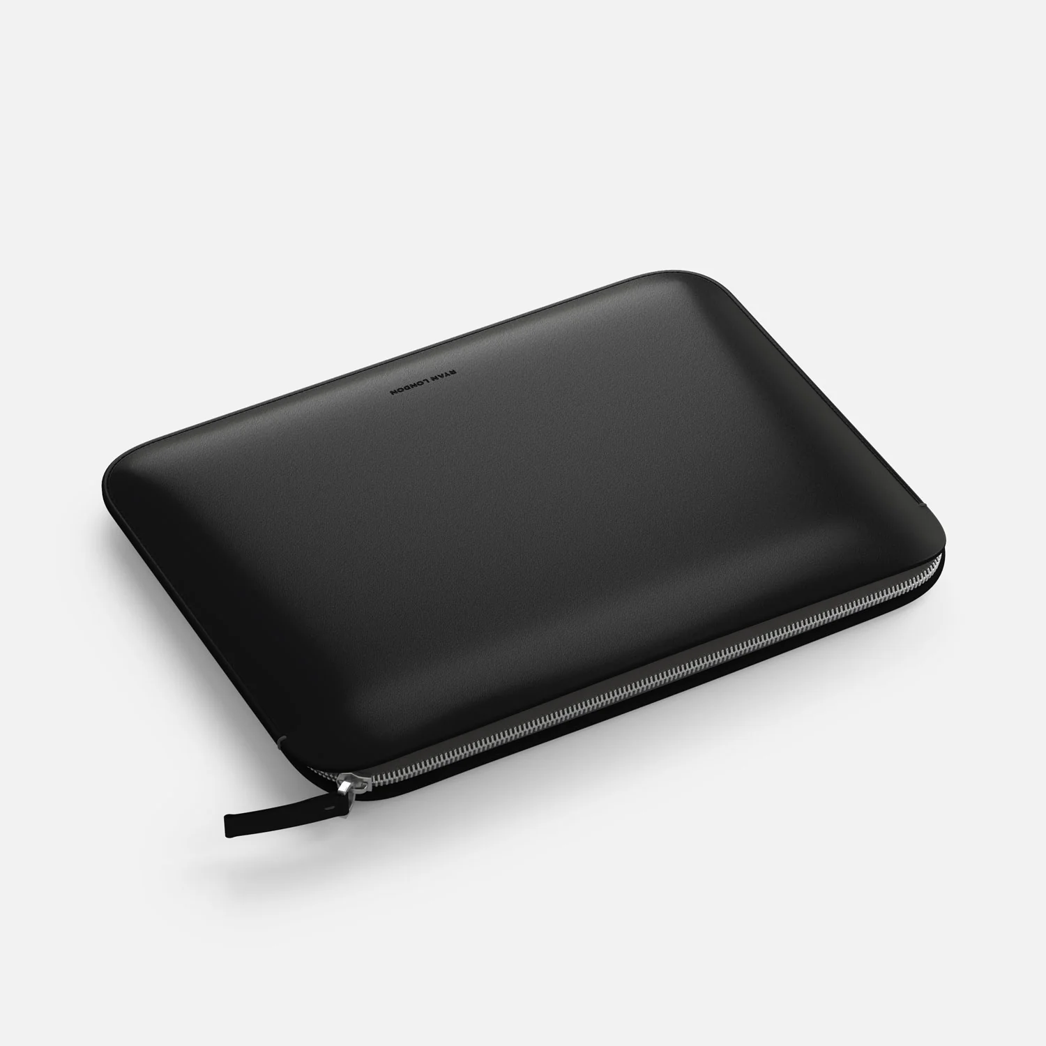 Luxury Nappa Leather iPad Pro 11" sleeve with zip - Black - Image 4