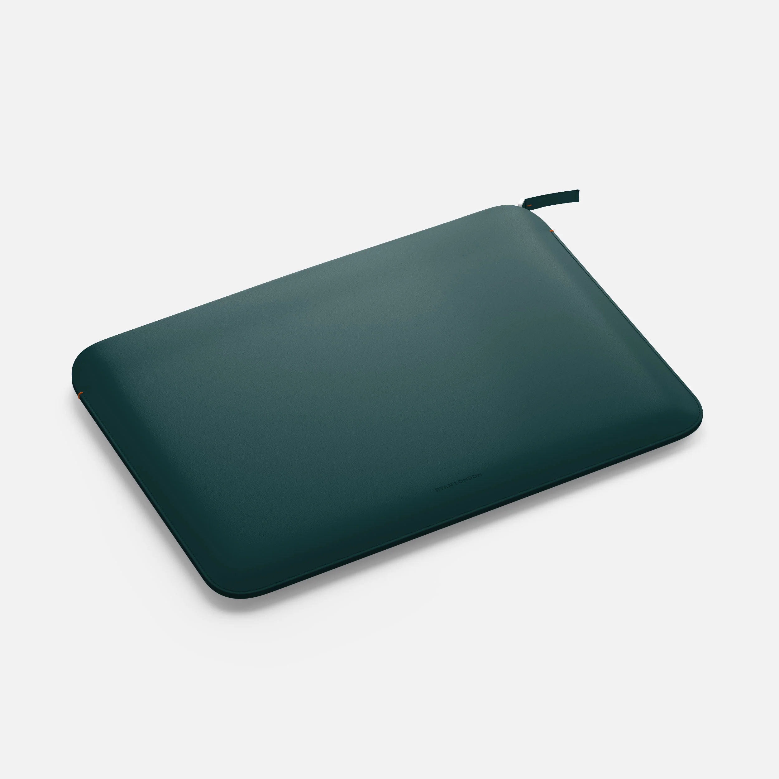 Luxury Nappa Leather MacBook Air 15" sleeve with zip - Avocado Green - Image 3