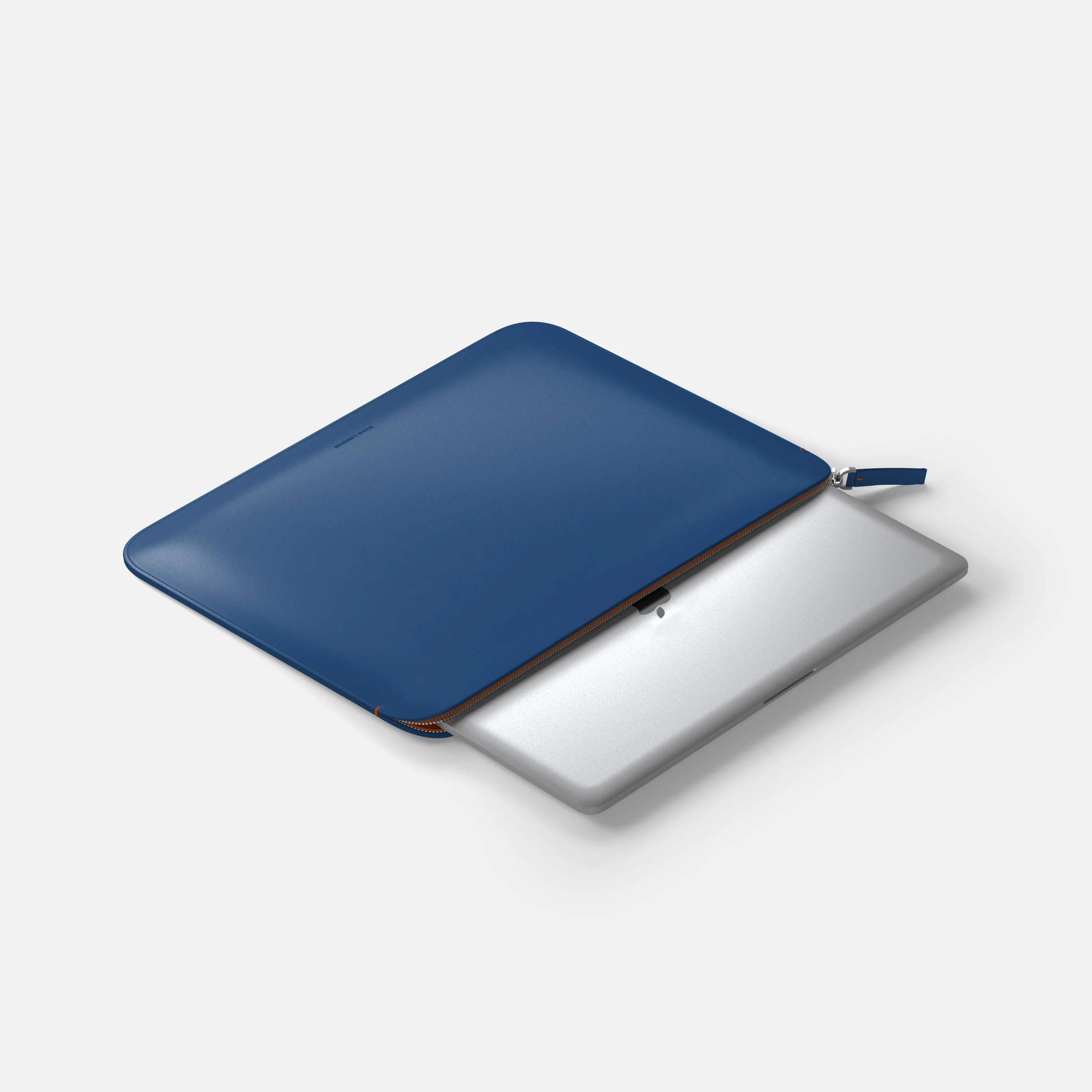 Luxury Nappa Leather MacBook Air 13" sleeve with zip - Turquoise Blue - Image 5