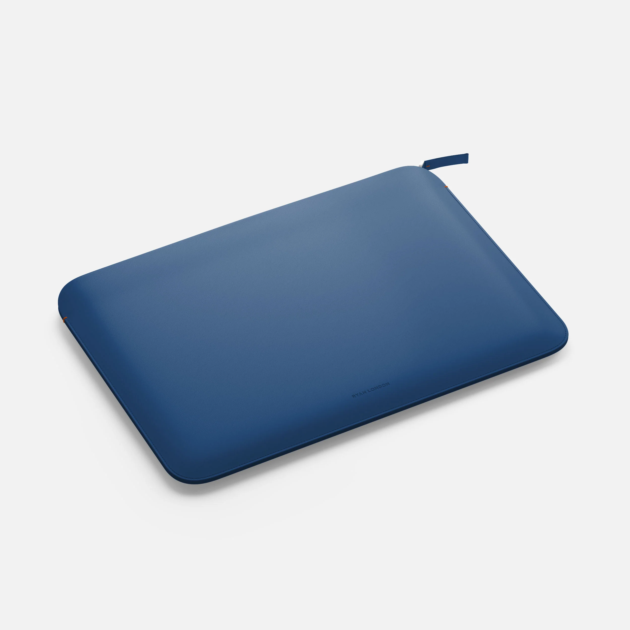Luxury Nappa Leather MacBook Pro 16" sleeve with zip - Turquoise Blue - Image 3
