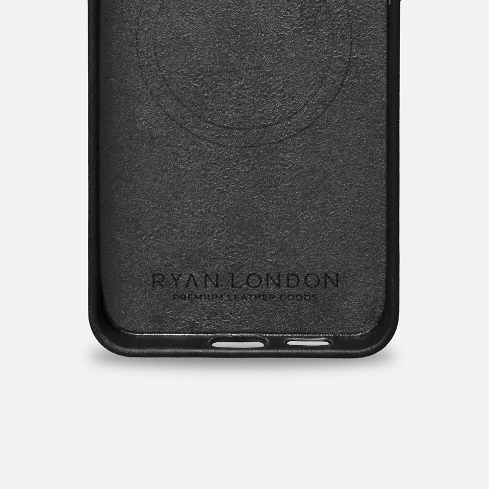 Samsung S25 Leather Shell Case - Black - Image 4
