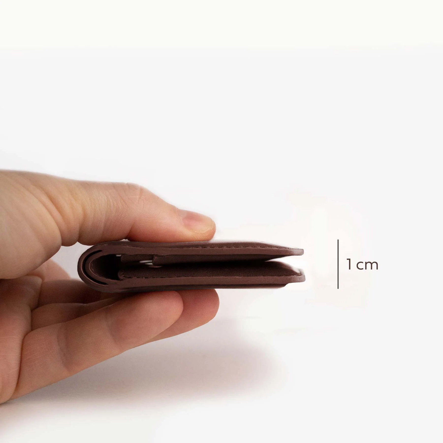 Super Slim Bi-fold wallet - Dark Brown - Image 5
