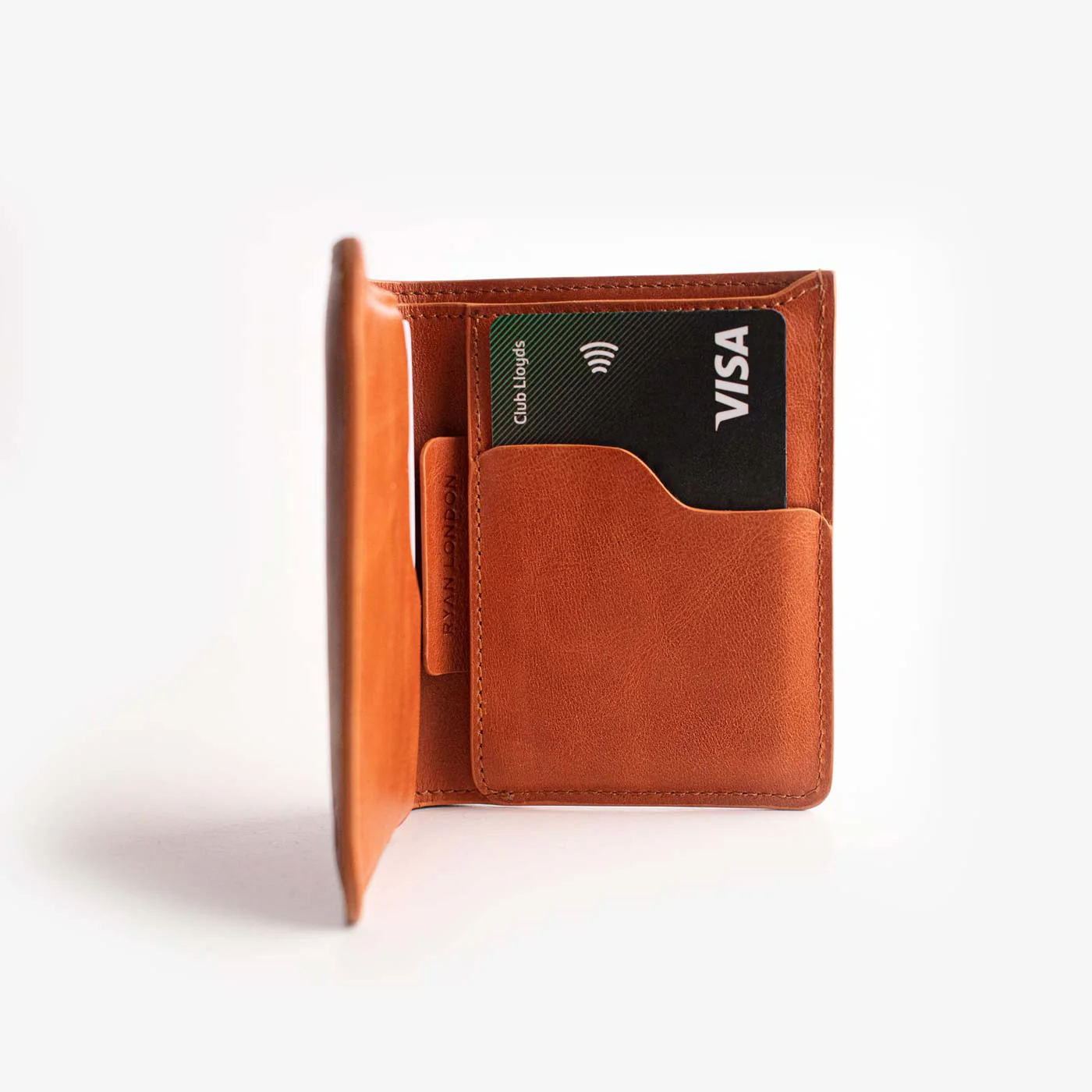 Super Slim Bi-Fold Wallet - Saddle Brown - Image 3