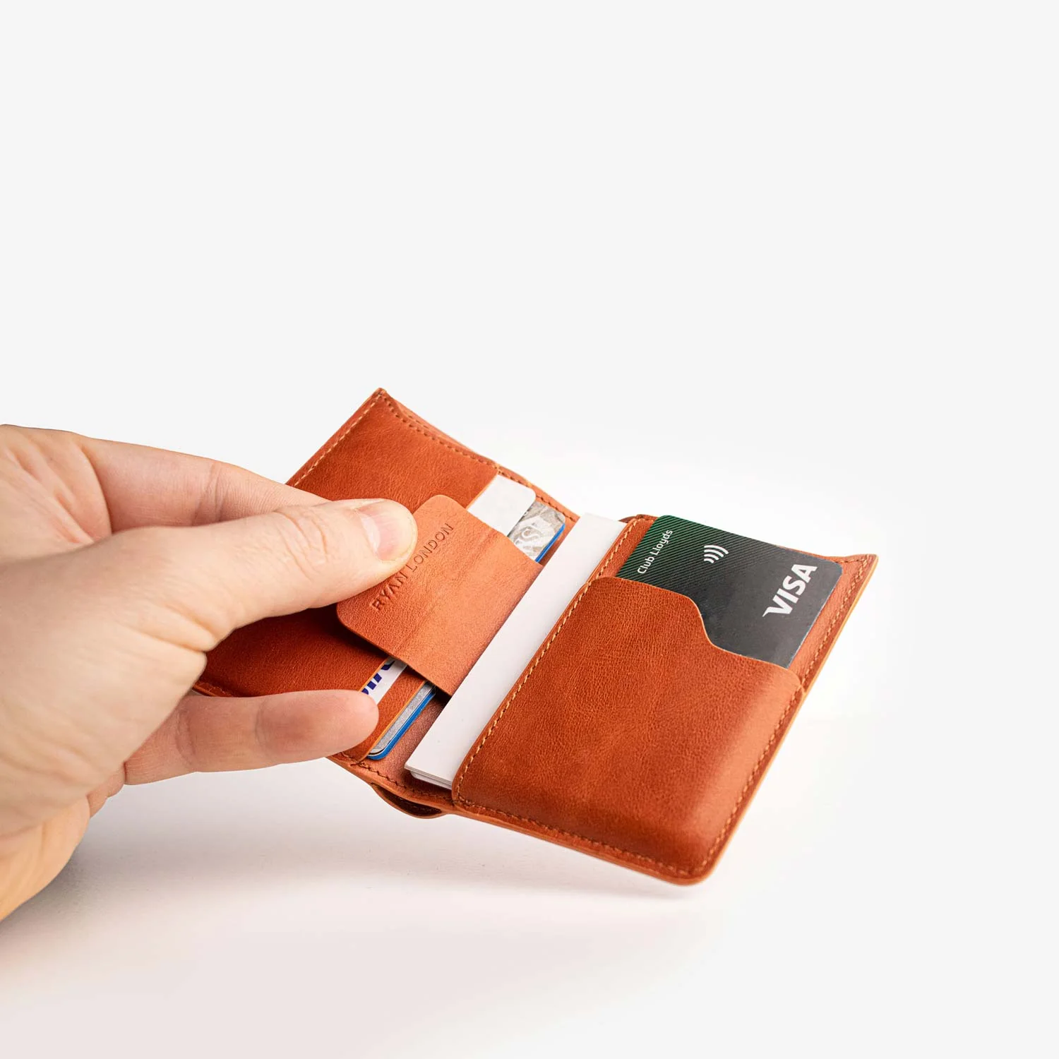 Super Slim Bi-Fold Wallet - Saddle Brown - Image 4